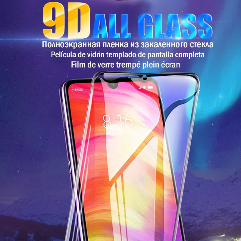 9D изогнутое закаленное стекло для Xiaomi Redmi Note 8 7 Pro 8a 7a 9T K20 Pro Защитная пленка для Redmi Note8Pro Full Gule Glas