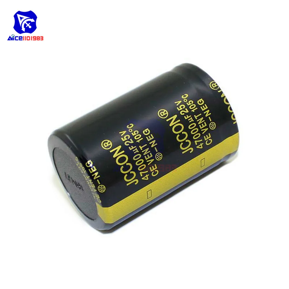 Алюминий электролитический конденсатор 25 V 47000 мкФ 35x50 мм высокой частоты с низким ESR 25V47000uF 35*50 мм конденсатор