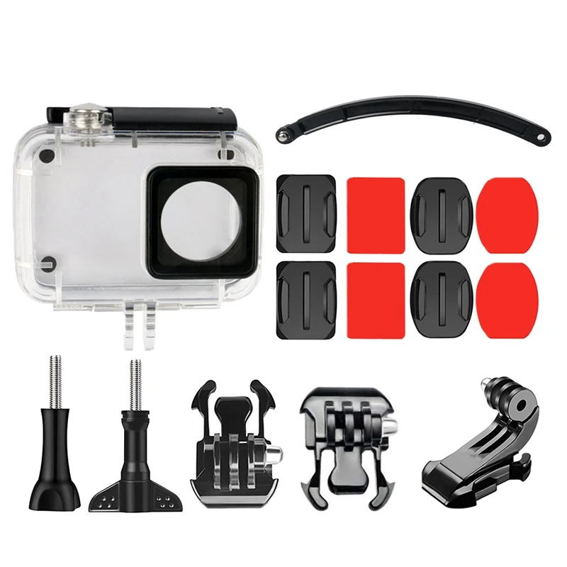 

15 In 1 Helmet Adjustable Flat Multifunction Mount Kit And Waterproof Case(45M) For Xiao -Yi 2 4K 4K+ Outdoor Cycle Surfing Gl