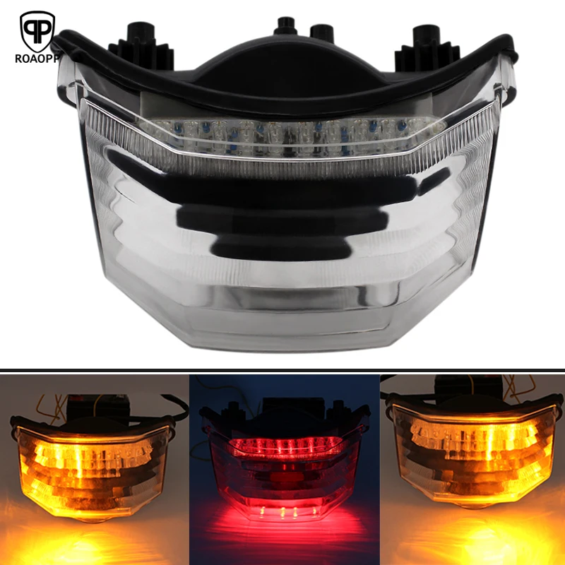 

ROAOPP Motorcycle Rear LED Turn Signal Tail Stop Light Lamps Signal Lamp Motocross Moto Accessories for Yamaha FZ600 FZ6 FAZER