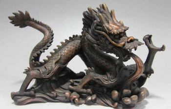 

AA 001995 Pure Copper Bronze Feng Shui Zodiac Lucky Auspicious Dragon Play Water Sculpture