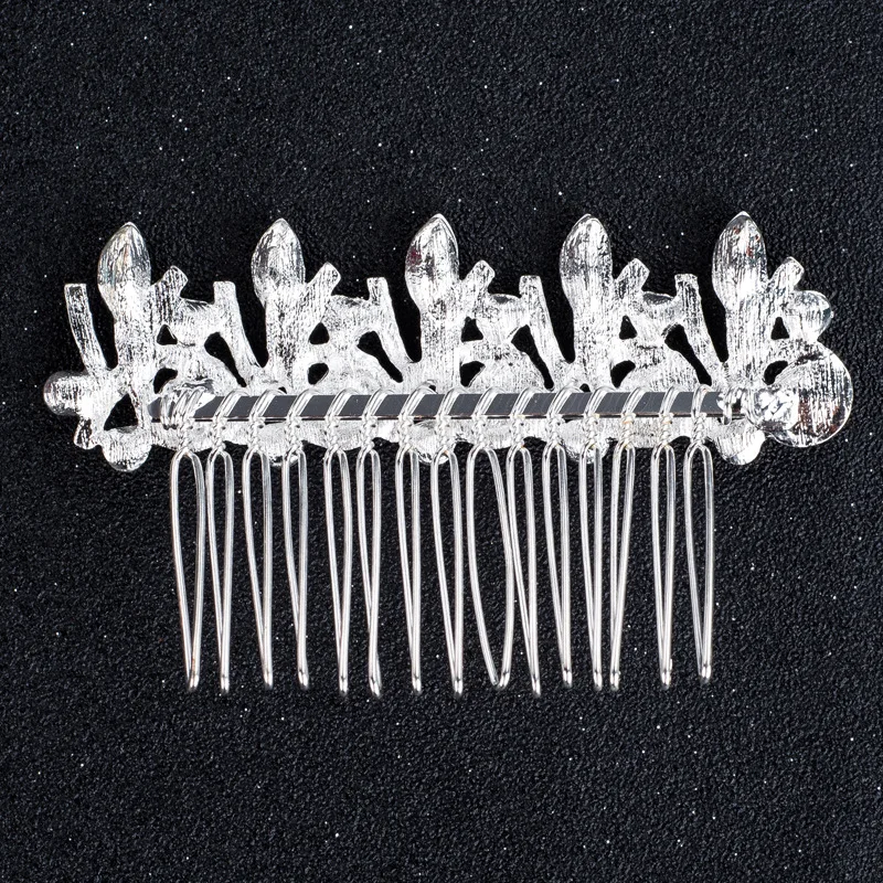 TREAZY серебряный цвет свадебные расчески для волос для невесты Жемчуг Кристалл женские шпильки свадебный головной убор украшения для волос аксессуары Подарки