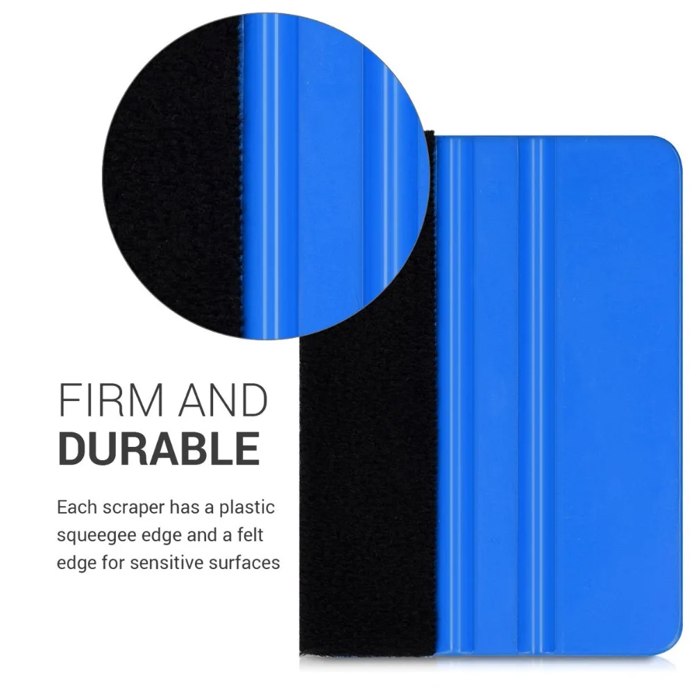 

1PCS Car Vinyl Film wrapping tools Blue Scraper squeegee with felt edge Car Styling Stickers Accessories