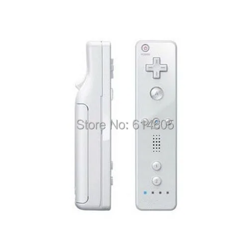 

White 2 in 1 Remote Controller Built in Motion Plus + Nunchuck for Nintendo Wii Game