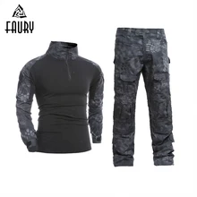 Men's Tactical Military Uniform Clothing Camouflage Combat Suit Clothes for Hunter and Fishing Shirt Pants Multicam Navy Seal 1 6 the navy seal cqb combat tactical clothes set for 12 bodies