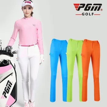 

2020 Pgm Golf Pants Women's High Elasticity Long Trousers Breathable Straight Pants Golf Training Apparel Sport Pants AA51869