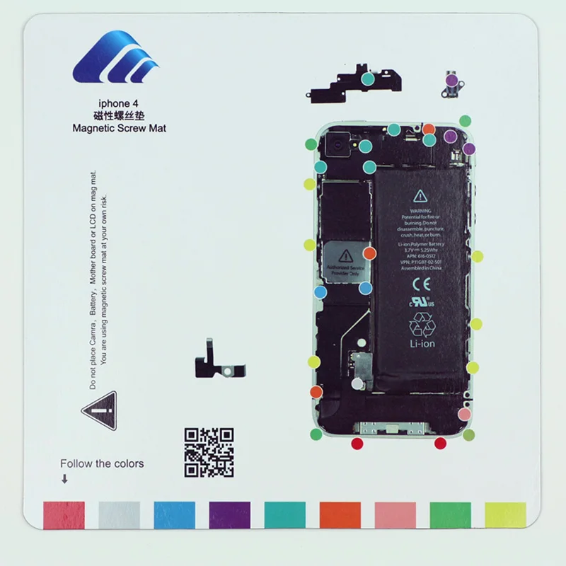

magnetic screw mat work pad for iphone 4 4s 5 5s 6 6plus Professional Guide Pad Mobile Phone Repair Tools