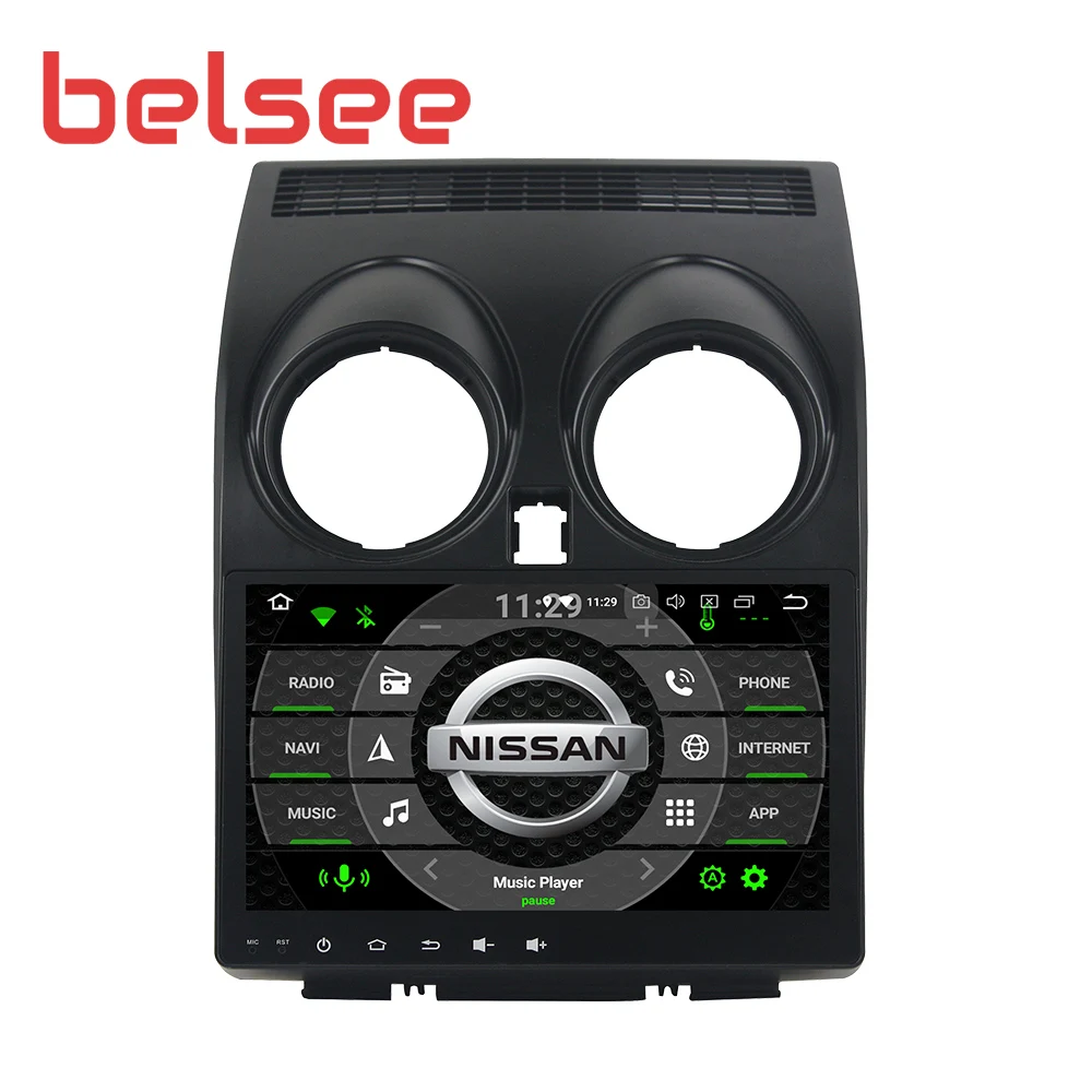 Автомагнитола Belsee для Nissan Qashqai 2007-2013 4 ГБ 64 8 ядер стерео Android 9 0 GPS-навигация