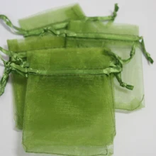 100 шт./лот 30*40 см авокадо зеленый цвет органзы Сумки свадебный подарок мешок ювелирные изделия и чехлы