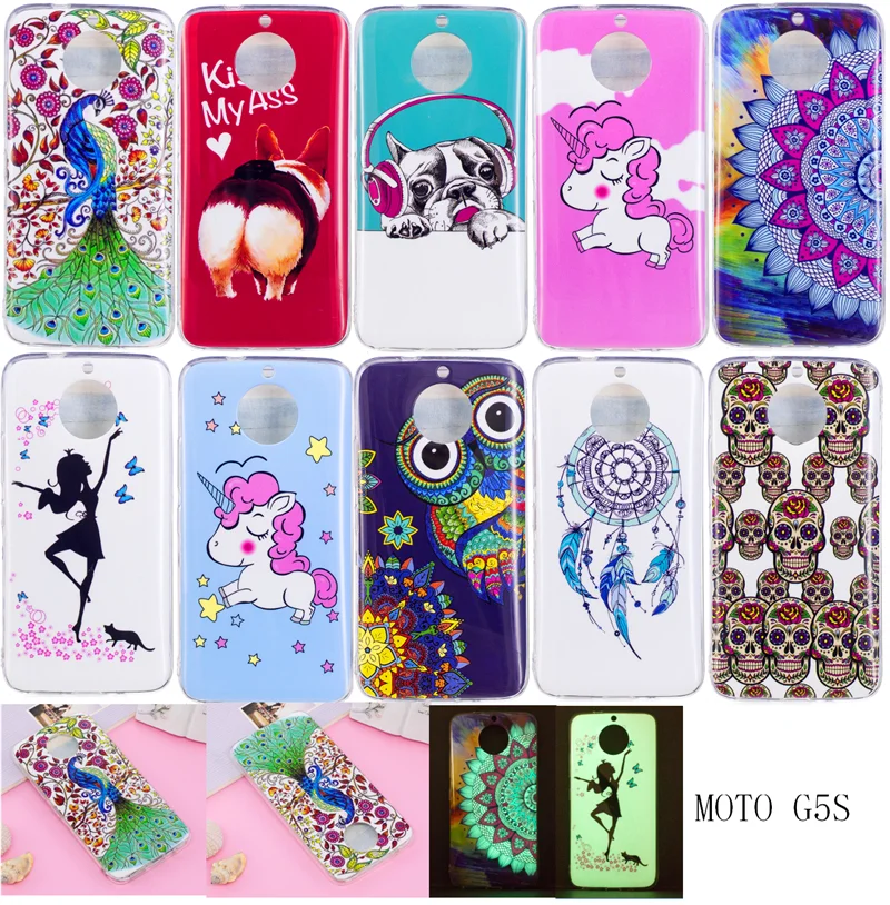 

For Motorola Moto G5S Plus Silicon Case Luminous Animal Anime TPU Gel Back Cover Phone Case for Motorola Moto G5S Plus G5S+ 5.5