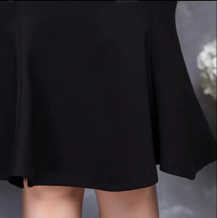 Осень-зима, Женская Элегантная черная Рабочая деловая Повседневная облегающая стрейчевая юбка с высокой талией, женские юбки до колен с карманами