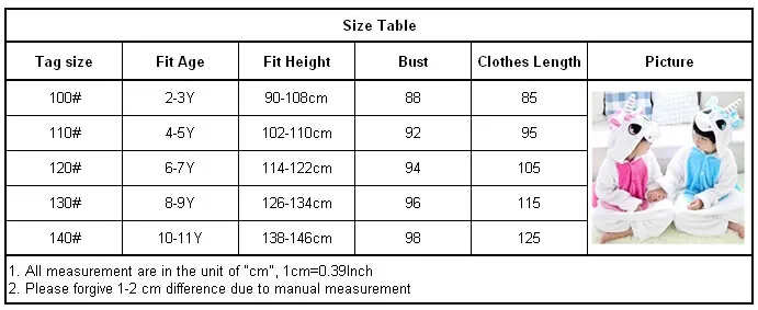 Детские пижамы; Одежда для маленьких мальчиков и девочек с единорогом; зимняя теплая детская ночная рубашка с единорогом; детская пижама с животными; infantil