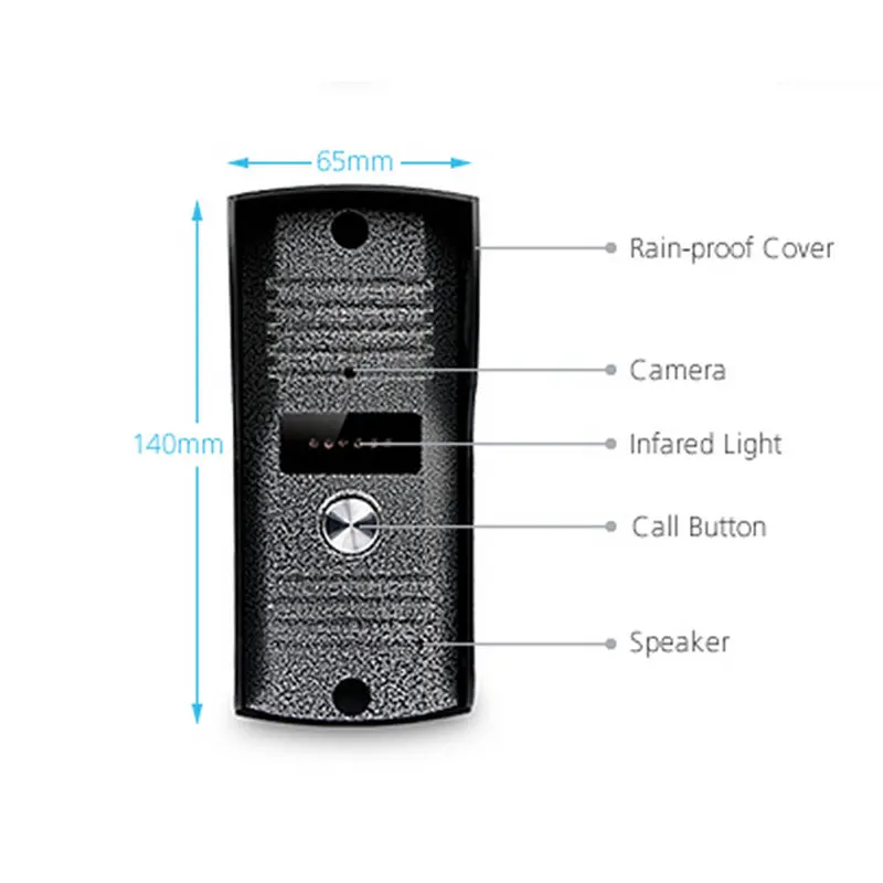 Дверь телефон металлическая камера для 4 провода кабель проводной видео домофон система входа