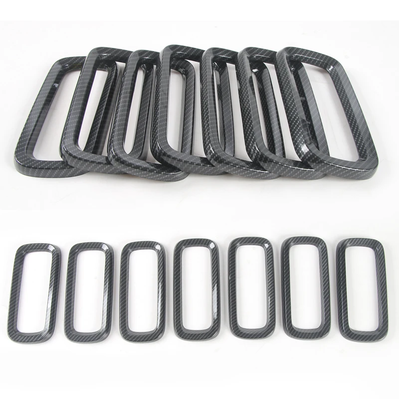 

7Pcs Chrome Front Grille Vent Trim Ring Cover Grille Vent Trim Ring Insert Cover For Jeep Renegade 2015-2016