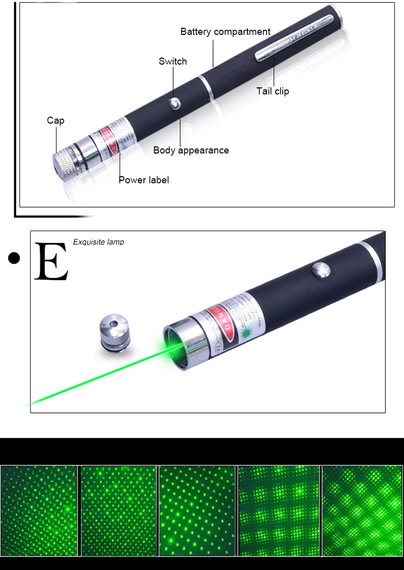 LED High Power Hunting laser Sight device 532nm 50mW Green Laser Pen Powerful Laser Pointer Professional Lazer pointer4