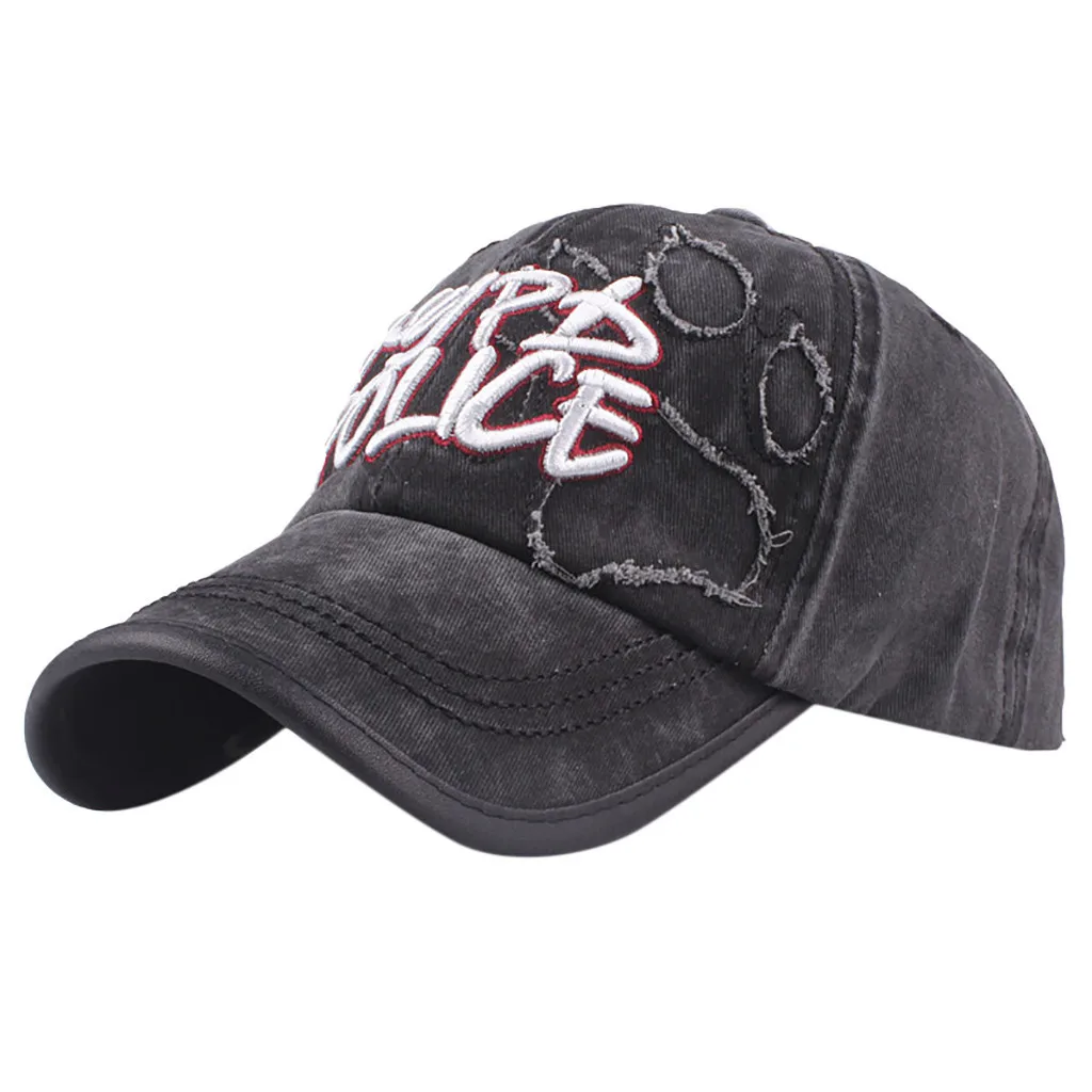 Бейсбольная кепка для мальчиков, ковбойские шляпы, кожаная джинсовая кепка с цветочным принтом, модная бейсболка Topee# j8 - Цвет: Черный