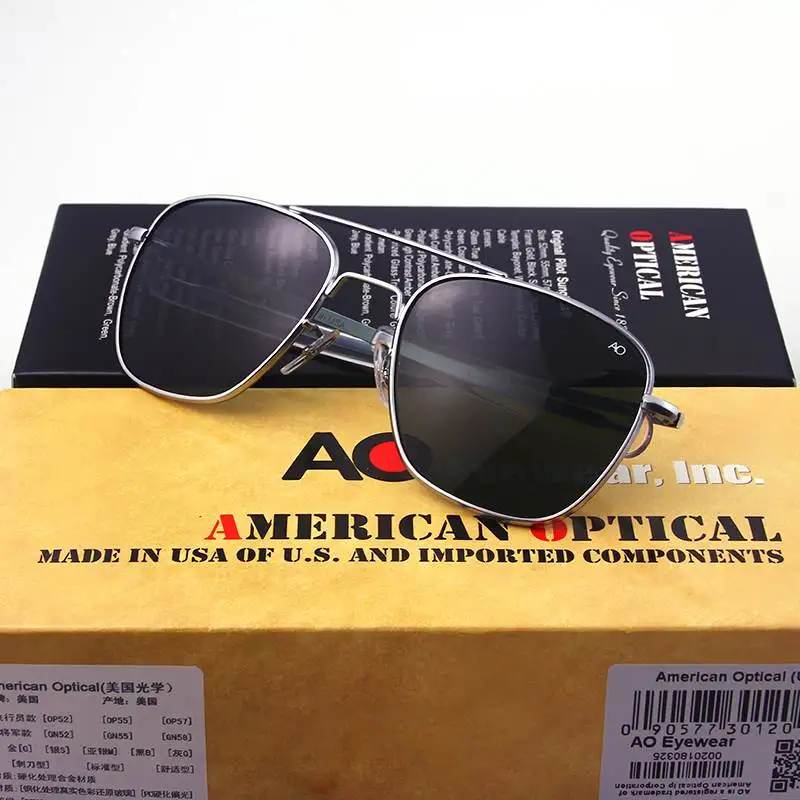 

Aviation Sunglasses Men brand designer high quality pilot American Army Military Optical AO Sun Glasses Oculos de sol masculino