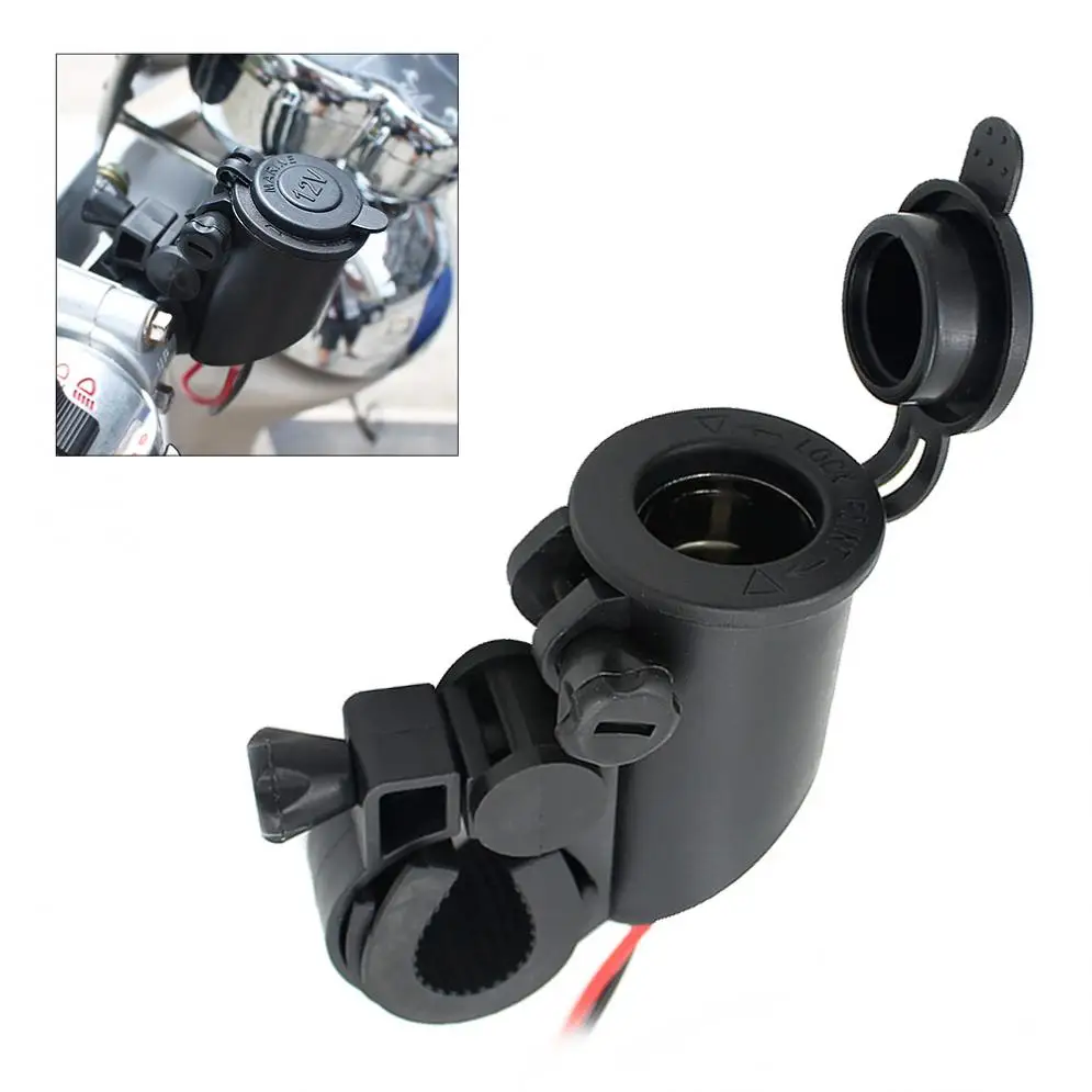 Waterproof USB Port Motorcycle Handlebar Cigarette Lighter 12V
