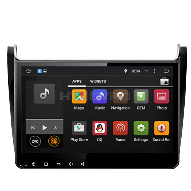 Cheap YMODVHT 10.1inch Octa Core 4GB+32GB Android 9.0 Car DVD Player for VW POLO 2014- Radio Stereo GPS Navigation 3