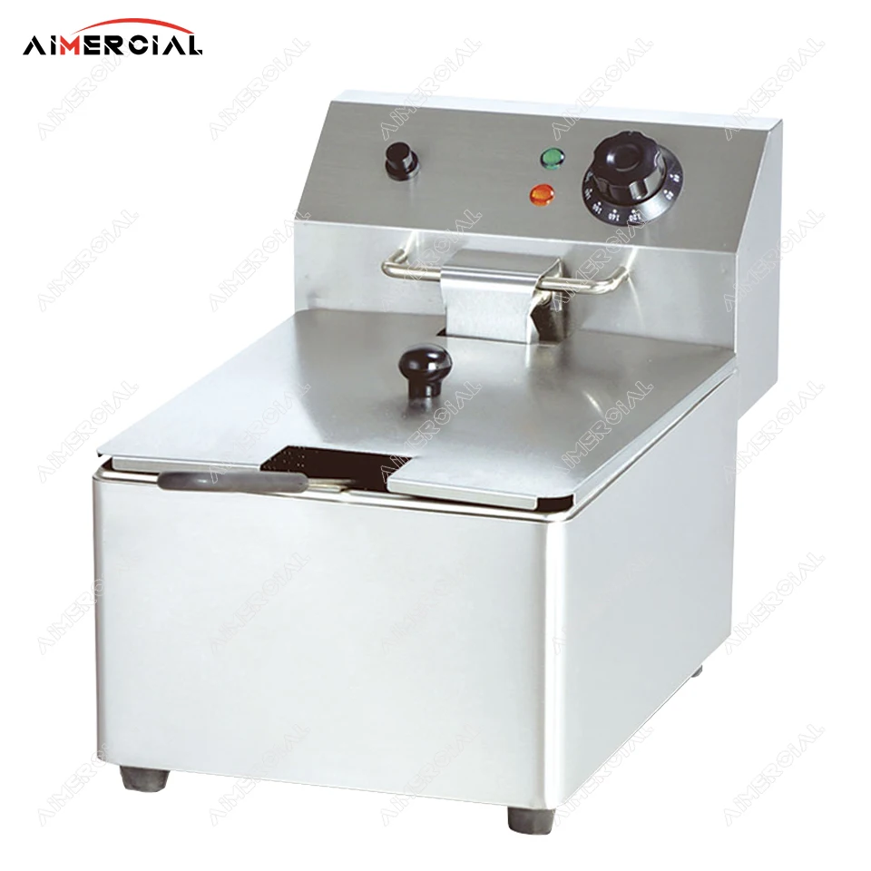 

OT8L/OT8L-2 Electric Counter Top Deep Fryer Stainless Steel Oil Fryer Oven Chip Chicken Potato Fried Oven Machine for Kitchen