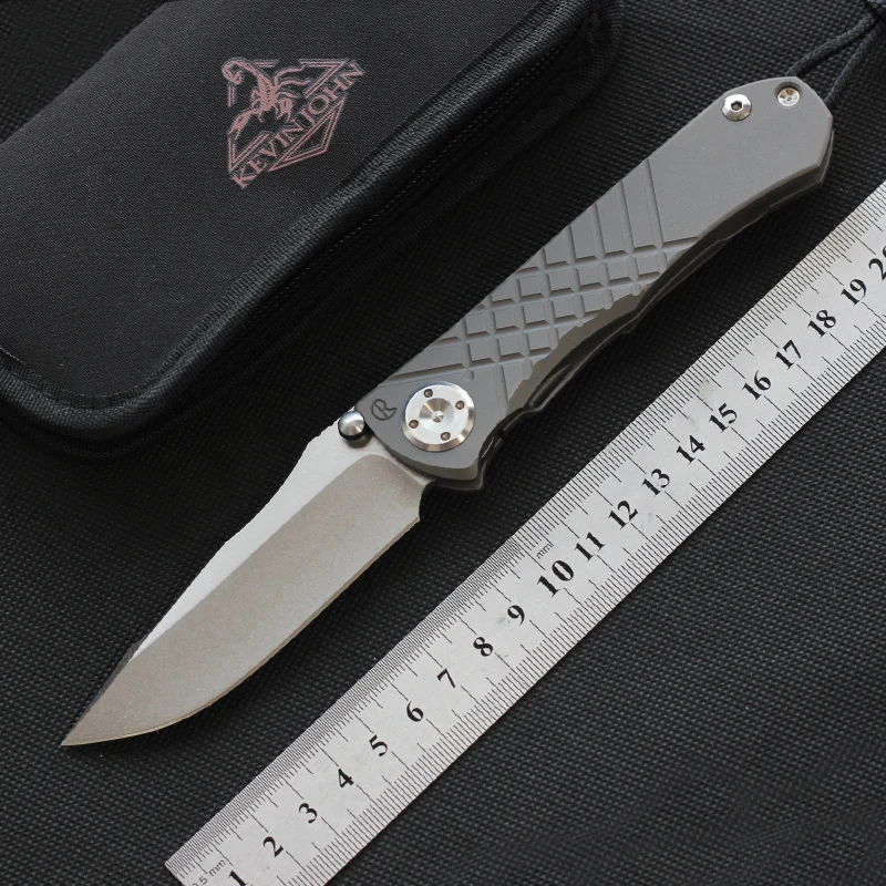 Kevin John CR умнумзаан карманный складной нож 60-62hrc M390 лезвие titanium sharp Отдых на природе