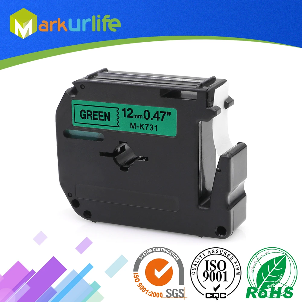 1 PCS/Lot 12mm*8m M-K731 Compatible Brother M Tapes Label cartridge MK731 Mk 731 for P touch printer PT100 PT65 | Компьютеры и офис
