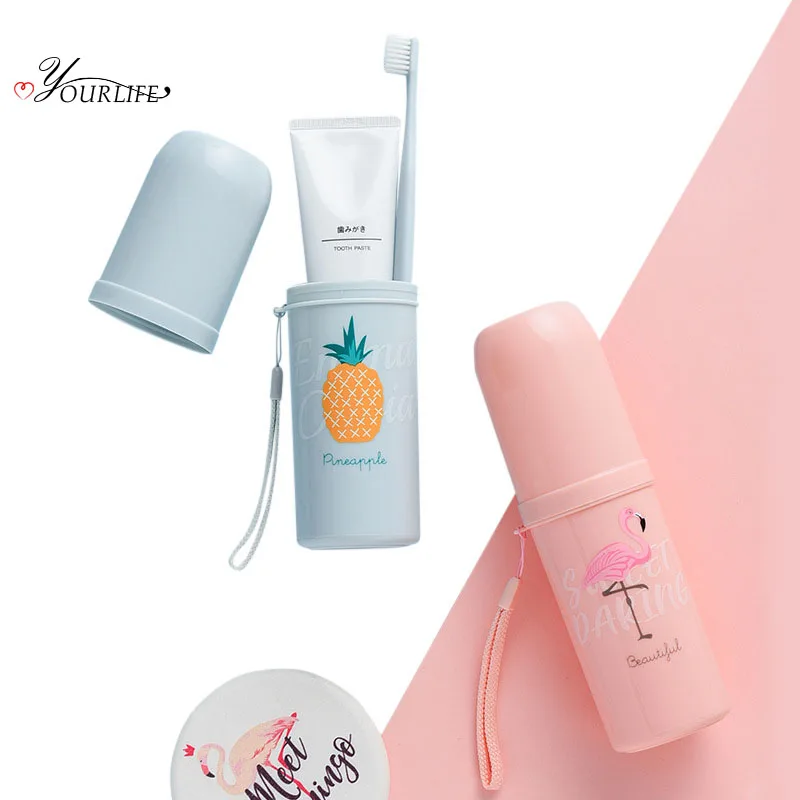 OYOURLIFE Portable Cartoon Toothbrush Box Travel Toothbrush Organizer Dust-proof Tooth Brush Protect Case Bathroom Accessories