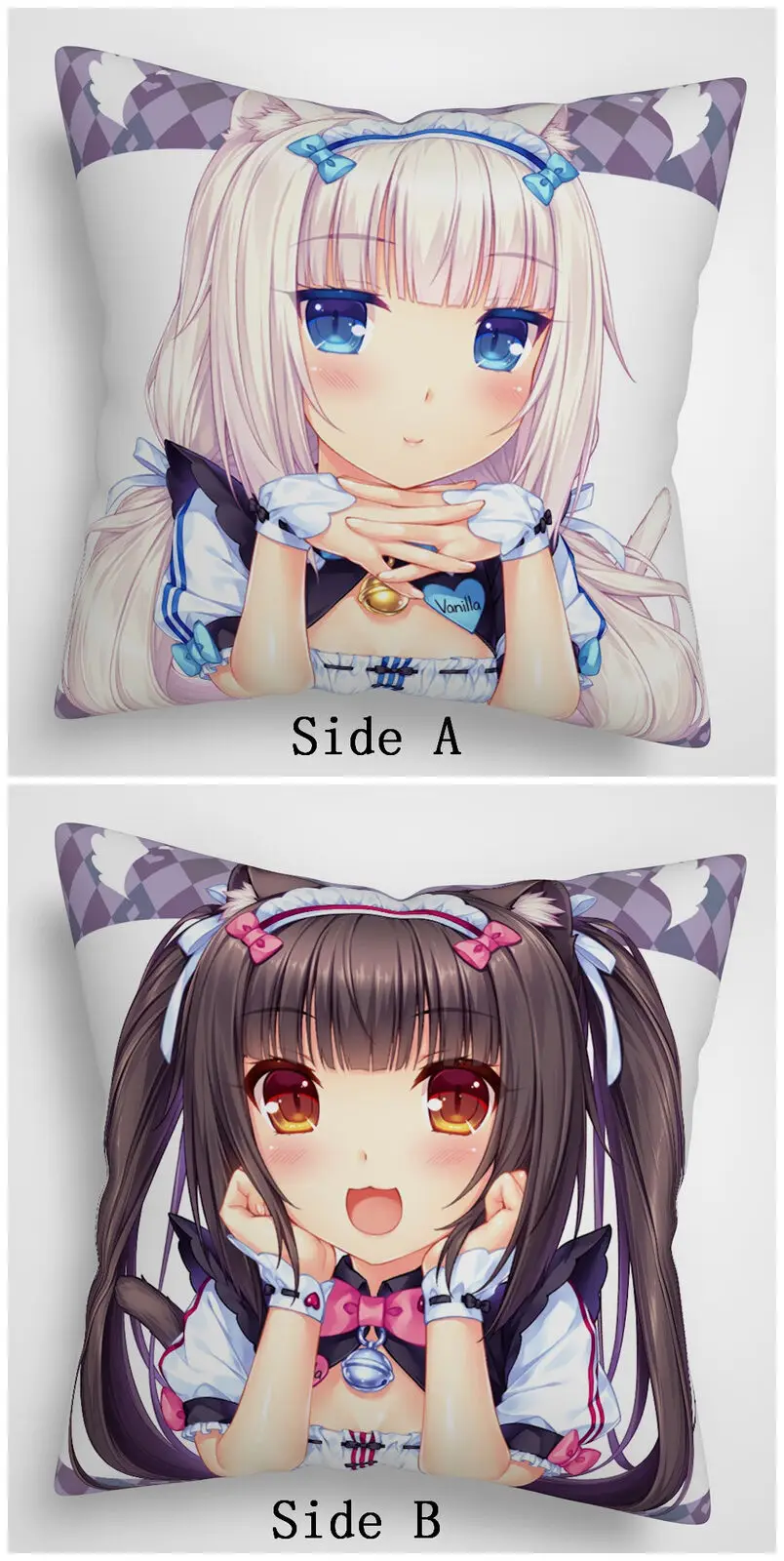 Аниме Манга Neko Para OVA Chocola Ванильная двухсторонняя подушка для