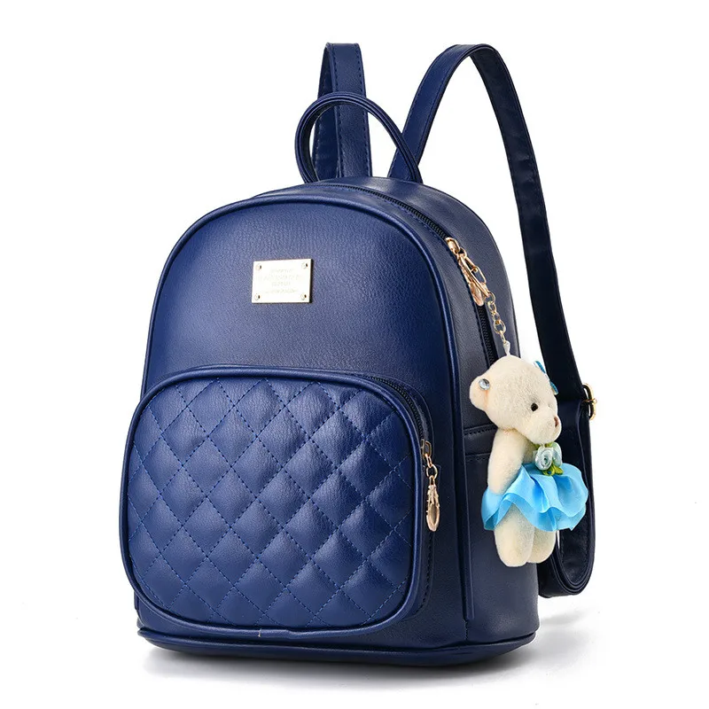 

2017 New Arrival Female Bags Concise Sweet Leisure Fashion Korean Style Backpacks Solid Color Pink Black White Wine Red Grey Bag
