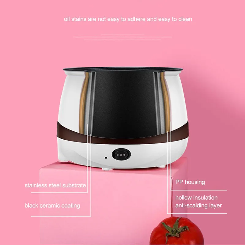 110V/220V Mini Multifunctional Electric Cooking Pot Machine Single/Double Layer Available Rice Cooker Steamed Non-stick coating