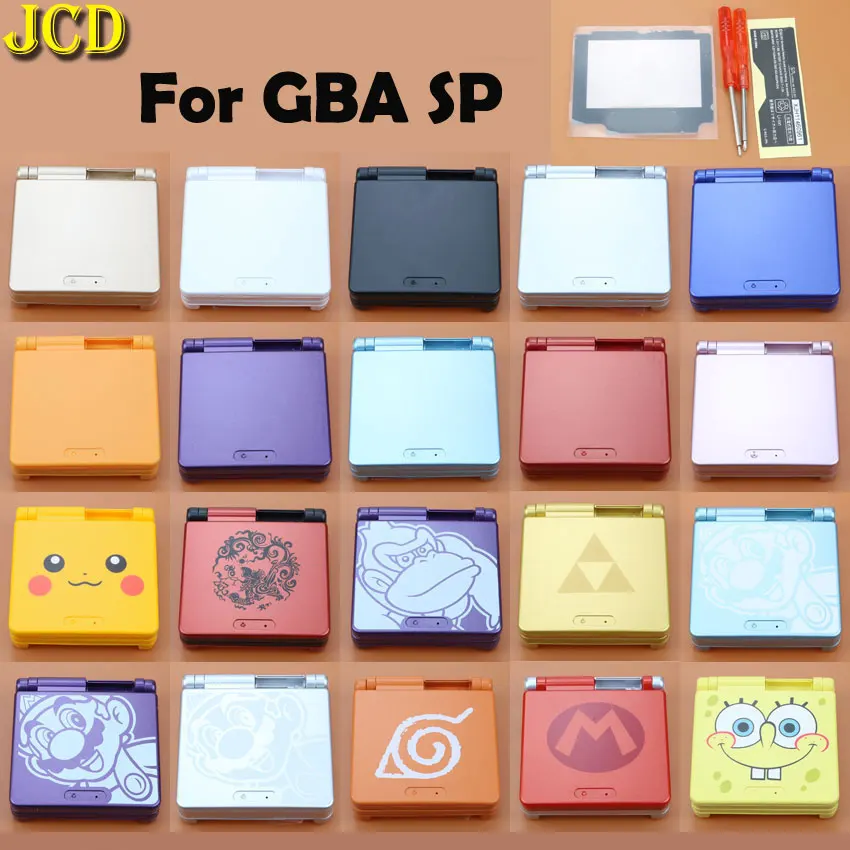 Чехол для игровой консоли JCD для GBA SP с мультипликационным принтом, ограниченная серия, полный корпус Корпуса для kingd Gameboy Advance SP