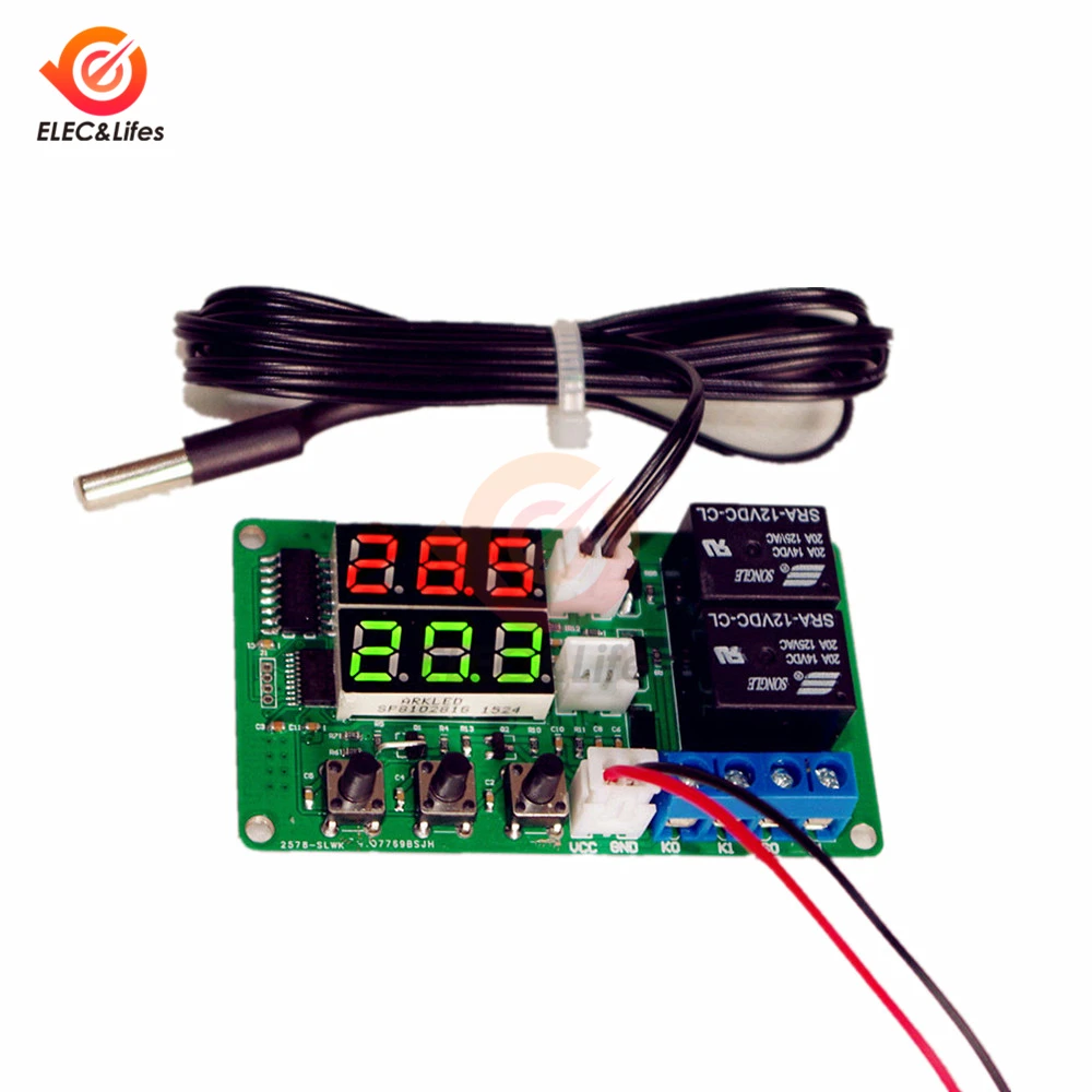 DualLEDDisplayDCDigitalTemperatureControllerThermostatRegulator