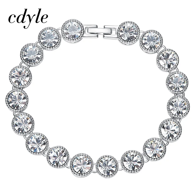 

Cdyle Crystals from Swarovski Women Bracelets & Bangles Trendy Fashion Jewelry Australian Rhinestone Luxury Charm Bracelets Gift