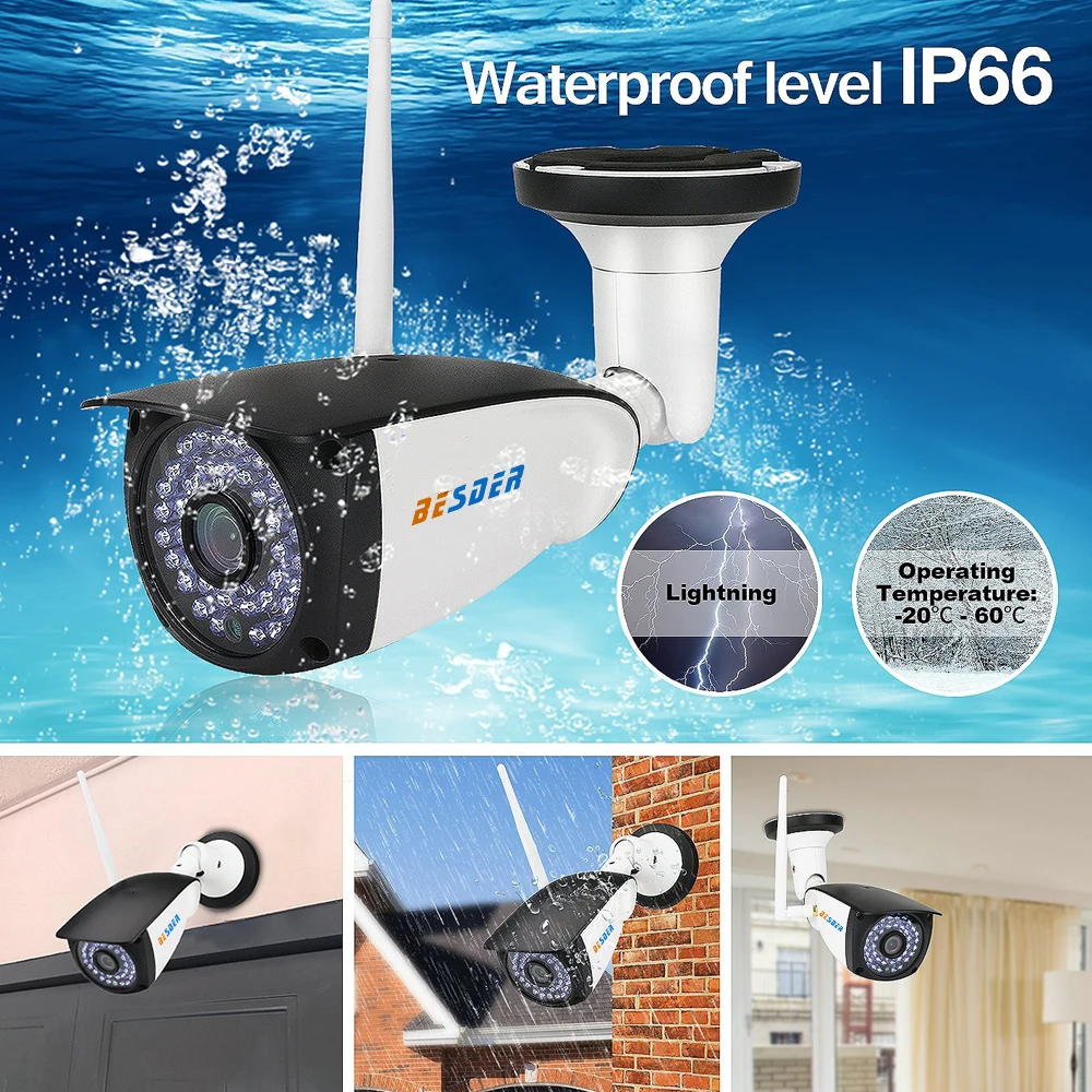IP камера BESDER Bullet Wi Fi 1080P ИК ночное видение слот для SD карты|cctv camera wireless|ip cameracctv |