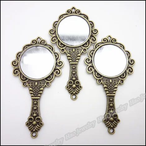 

10 шт. винтажные подвески, зеркальная рамка, подвеска, античная бронза, подходит для браслетов, ожерелий, сделай сам, изготовление металлических ювелирных изделий