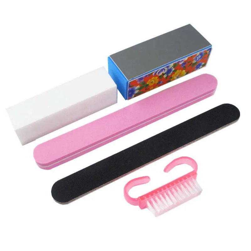 

5 Pcs/Set Professional Manicure Tools Kit Durable Nail Files Brush Durable Buffing Grit Sand File Nail Art Accessories