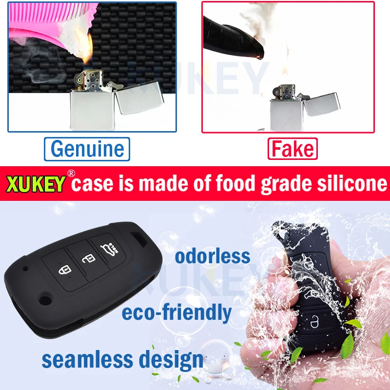 Silicone Car Key Case For Ford Ecosport Edge Explorer Fusion S-MAX Mustang F-150 F-250 F-350 Cover Keyless Remote Fob