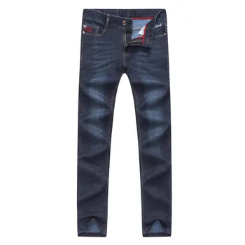 

Men's classic jeans homme smart casual business jeans for men high quality embroidery straight mens jeans brand Tace & Shark