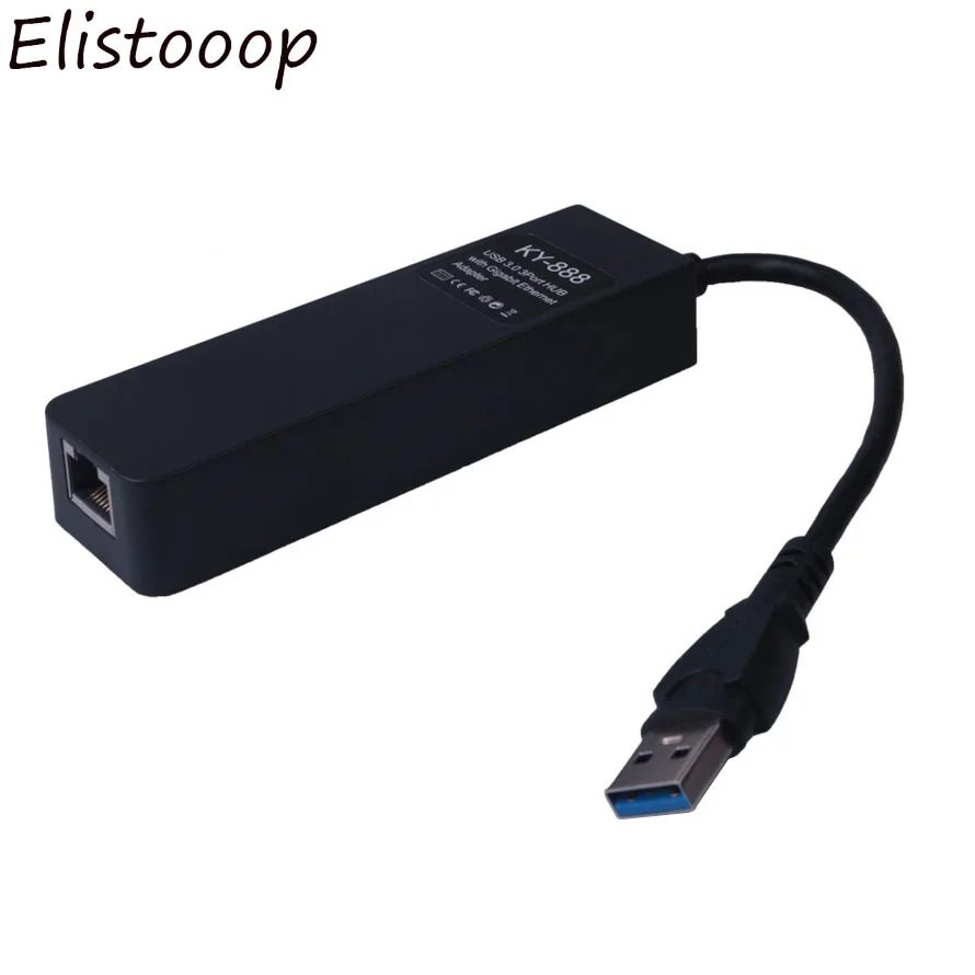 Elitooop USB 3 0 к Hub 10/100/1000 Мбит/с RJ45 Gigabit Ethernet LAN проводной сетевой адаптер конвертер для
