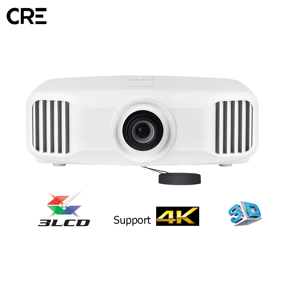 CRE Топ 3d led android домашний кинотеатр full hd проектор Поддержка 4K|Проекторы для
