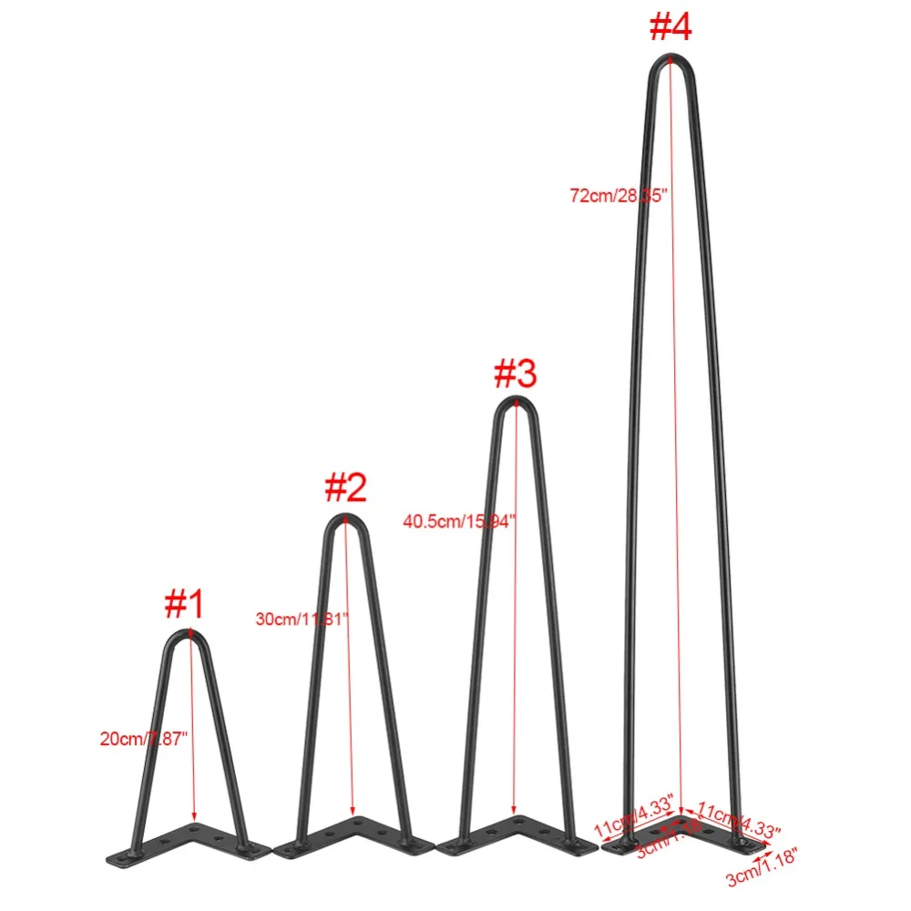 Черные железные ножки стола домашние аксессуары для DIY ручной работы мебель 8 дюймов 12 дюймов 16 дюймов 28 дюймов дополнительно
