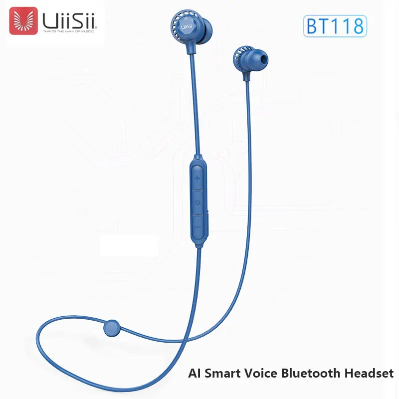 UiiSii BT118 AI Смарт Голосовое управление беспроводной Bluetooth гарнитура BT5.0 IPX5
