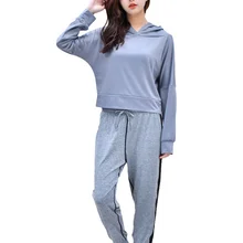 Футболка с длинным рукавом топ короткие женские Йога Фитнес Спортивная одежда Спортивная толстовка с капюшоном, Толстовка спортивная куртка