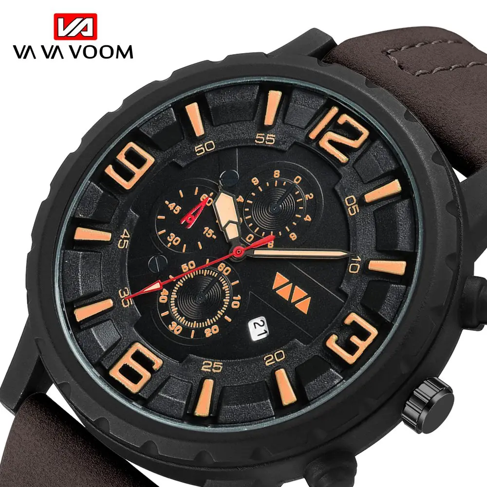 

2019 Fashion Business Mens Sport Watches Luxury Top Brand Fashion Creative Military Sports WristWatches Waterproof Men Leather Q