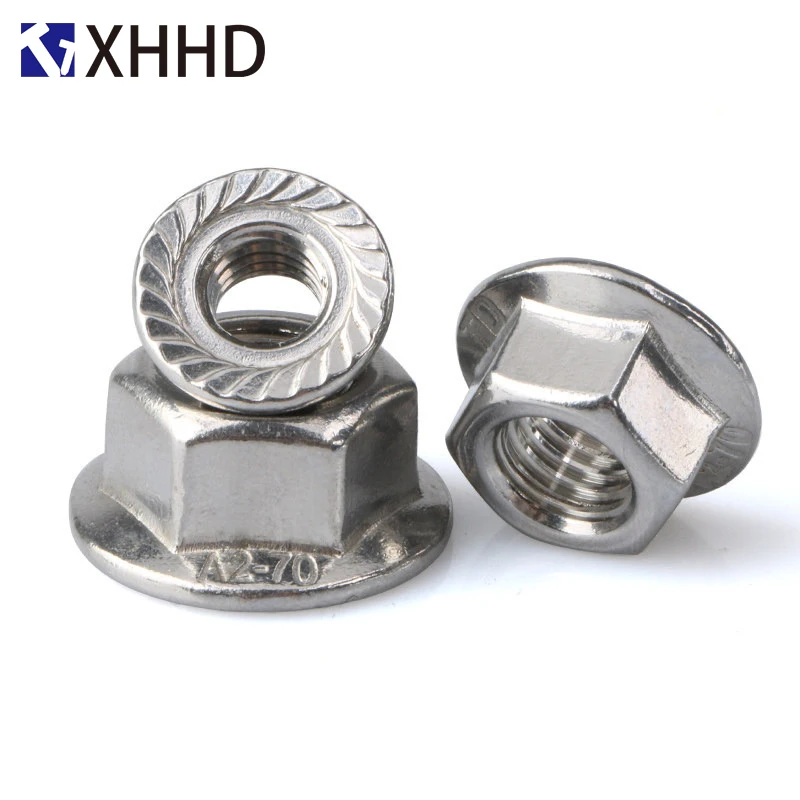 

Hex Flange Nut Metric Thread Hexagon Pinking Slip Locking Lock Nut Hexagonal Locknut 304 Stainless Steel M3 M4 M5 M6 M8 M10 M12