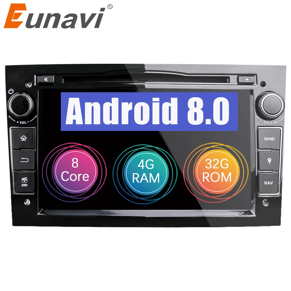 Eunavi HD 1024 600 Octa Core 2din Android 8 0 Car DVD Player For Opel Corsa
