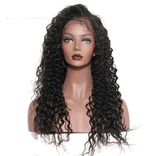 Deep Wave Lace Front Human Hair Wigs 130% Density Brazilian Remy Pre Plucked With Baby Hair Nature Hairline Sunny Queen