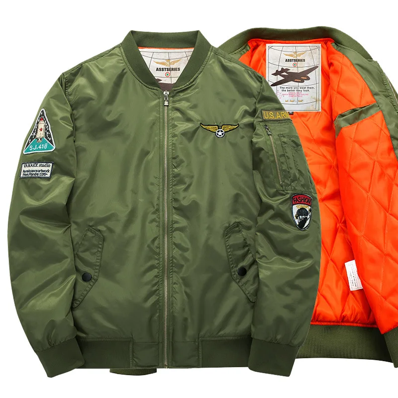 Зимние MA1 ВВС Пилот бомбардировщика куртки мужские в стиле милитари мотоцикл мягкий тактическая куртка MA-1 Airborne Военная летная куртка плюс Размеры