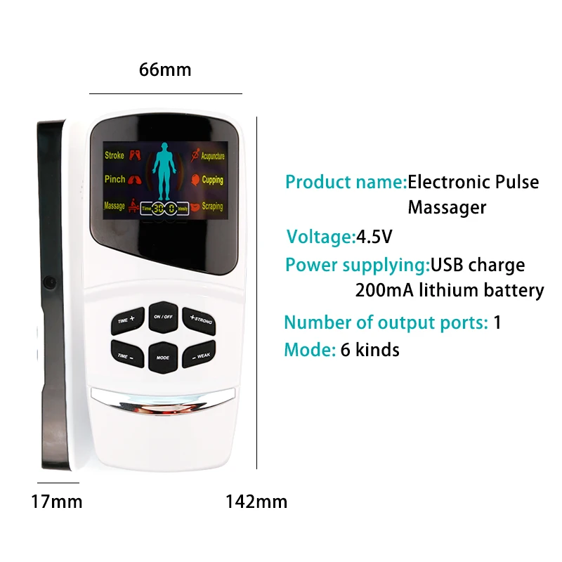 6 Modes Electric Body Pulse Massager Tens Acupuncture Physiotherapy Slimming Machine Neck Back Pain Relief EMS Muscle Stimulator 6 Modes Electric Body Pulse Massager Tens Acupuncture Physiotherapy Slimming Machine Neck Back Pain Relief EMS Muscle Stimulator