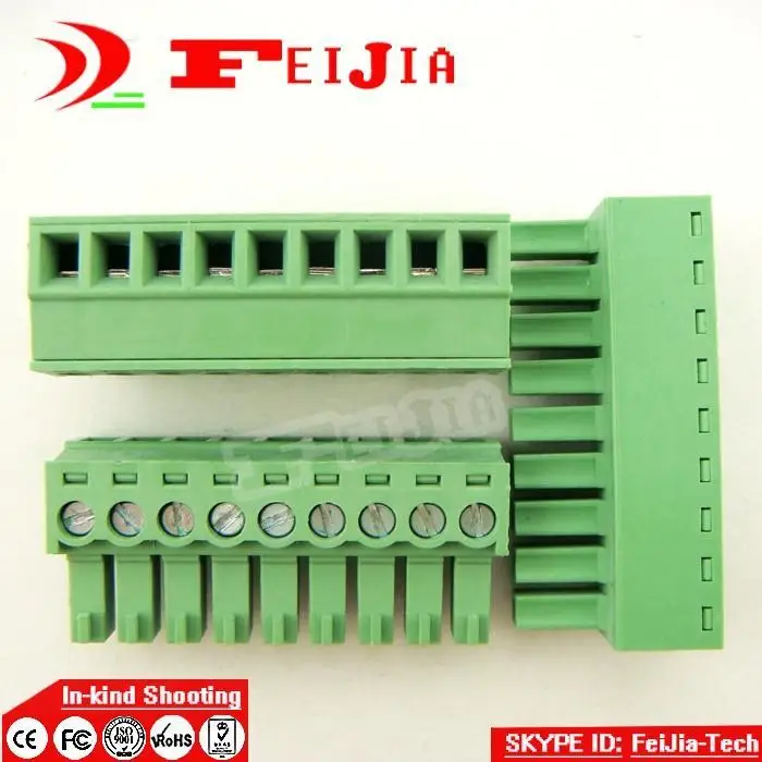

Free shipping (10pcs/lot) 15EDG-3.81-9P 9Pin Plug Screw Terminal Block ROHS connector 3.81mm